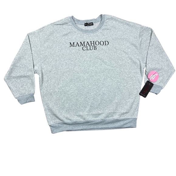 Mamahood Club Maternity Sweatshirt & Hat Set by Love Wish Maternity - Size XL - Picture 4 of 7